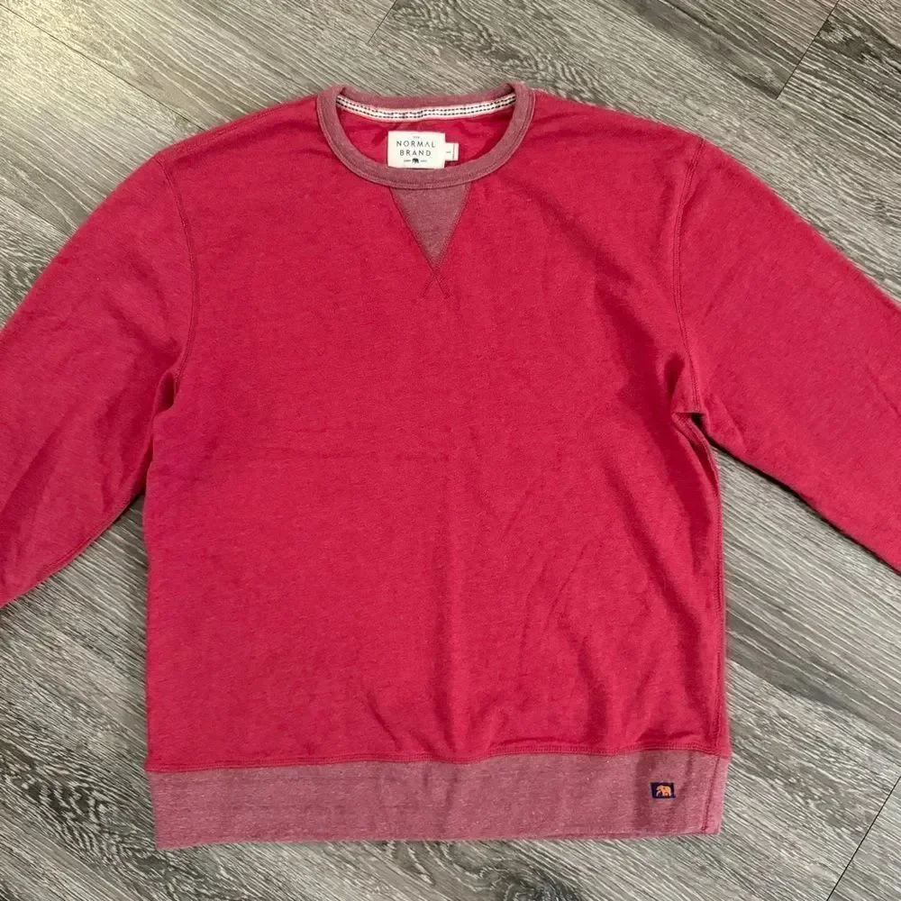 The Normal Brand Red Crewneck Sweatshirt New